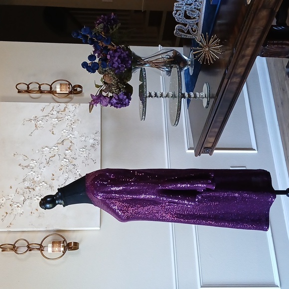 New Vince Camuto Dazzling Purple Shift Cocktail Mini Dress. Size XS - Picture 8 of 17